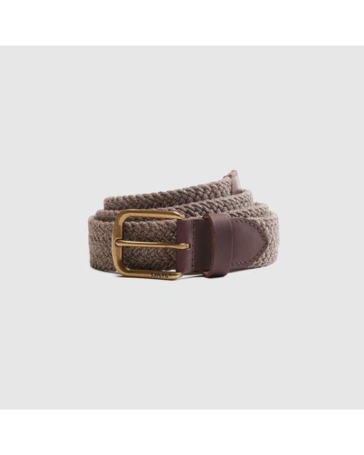Levi's White Austin Stretch Woven Belt for men