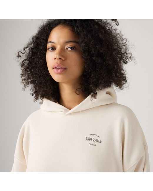 Levi's White Graphic Vintage Boxy Hoodie