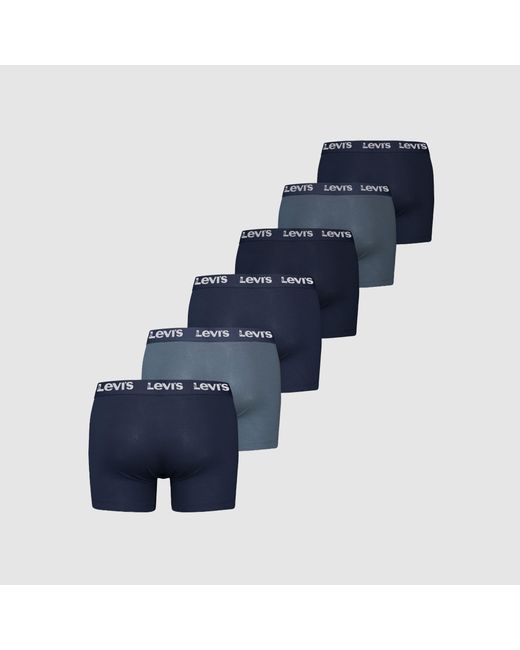 Repeat Logo Boxer Brief 6 Pack Levi's de hombre de color Blue
