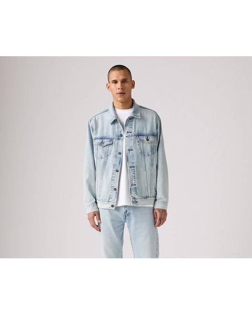 Levi's Relaxed Trucker Jacket in het Blue voor heren
