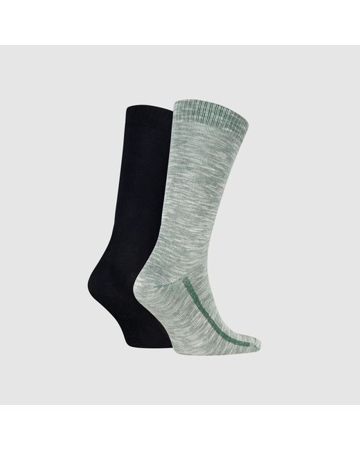 Regular Cut Plating Yarn Socks 2 Pack Levi's de hombre de color Black