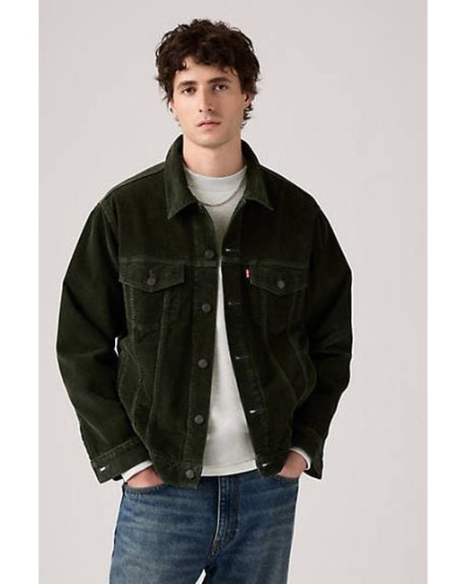 Levi's Black Corduroy Relaxed Trucker Jacket for men