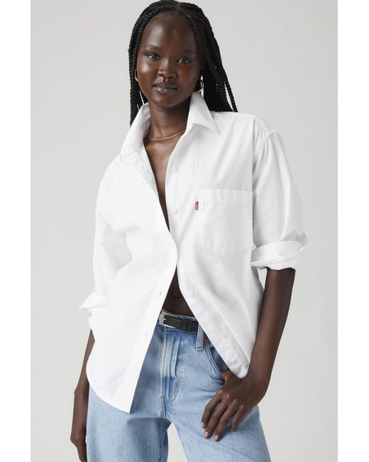 Levi's White Harlie Boyfriend Shirt