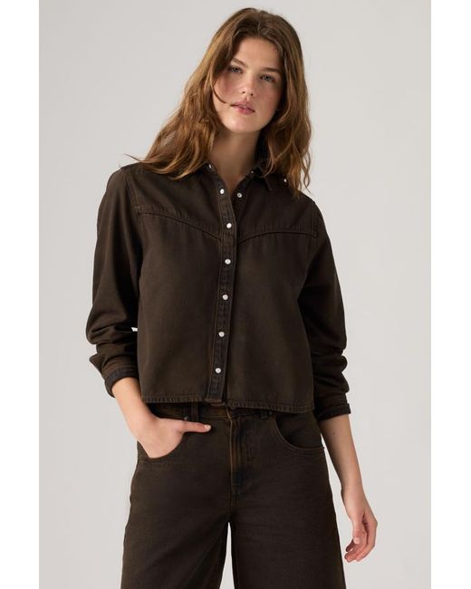 Logan Lightweight Shacket Levi's de color Black