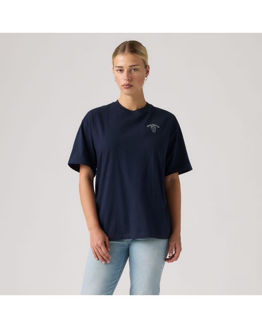 Levi's Oversized Anyday T Shirt Met Print in het Blue