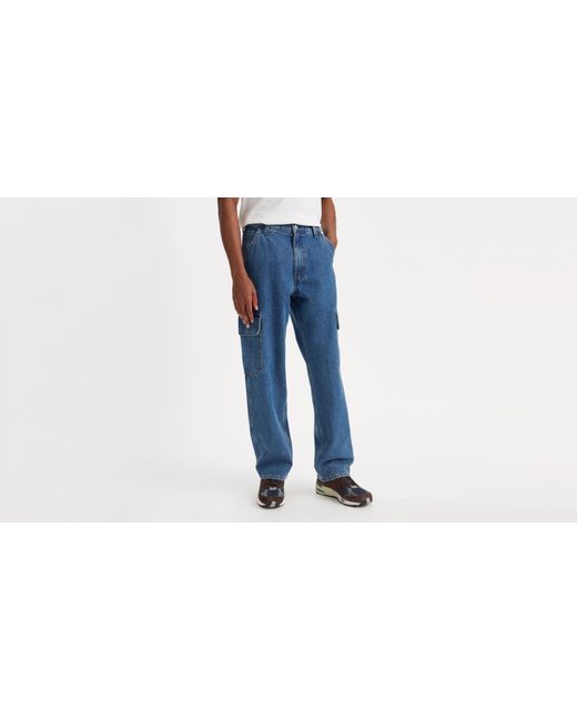 Levi's Blue 568 Loose Straight Cargos for men
