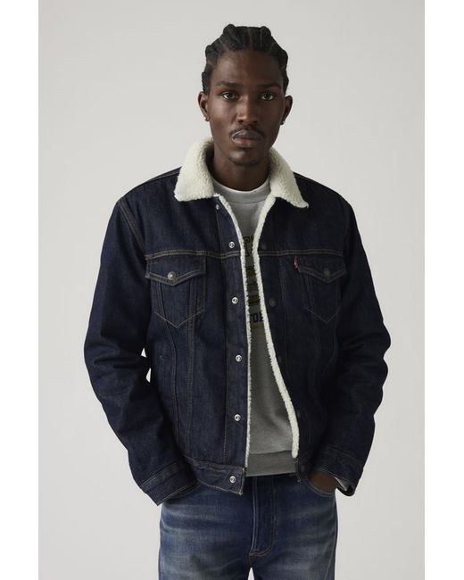 Levi's Blue Type Iii Sherpa Trucker Jacket for men