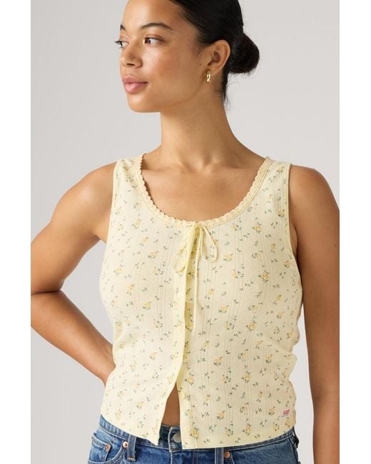 Levi's Natural Dry Goods Pointelle Lace Tank Top