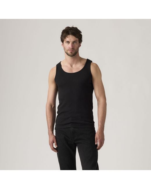 Rib Tank 2 Pack Levi's de hombre de color Black