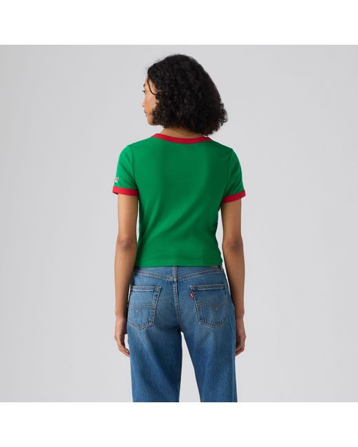 Mexico Ringer Tee Levi's de color Green