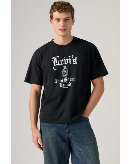 Levi's Black Graphic Boxy Tee for men