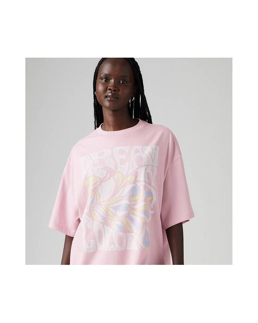 Graphic Short Stack Tee di Levi's in Pink