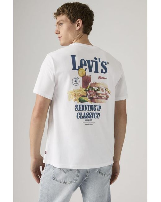 Levi's White Relaxed Fit Graphic Tee for men