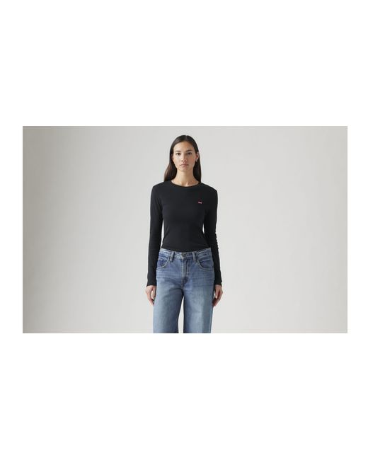 Levi's Blue Essential Housemark Long Sleeve Tee