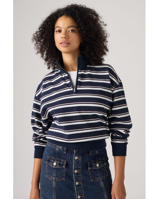 Levi's Blue Everyday Quarter Zip Sweatshirt