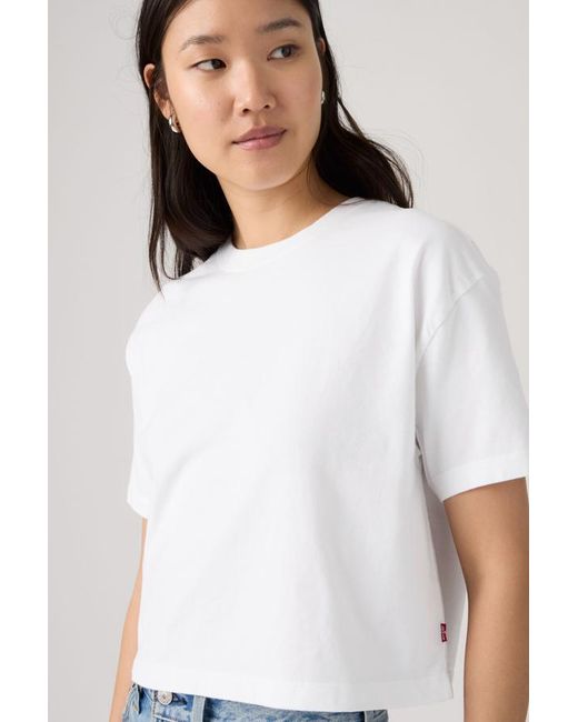 Levi's White Cropped Anyday Tee