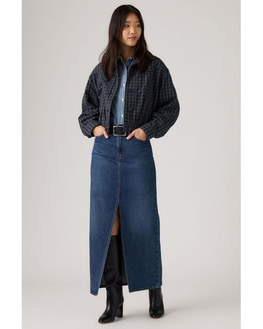 Levi's Blue Column Skirt