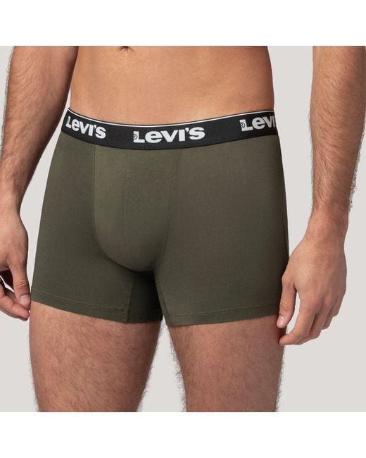Repeat Logo Boxer Brief 3 Pack Levi's de hombre de color Black