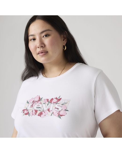 Levi's White Perfect Logo Tee (Plus Size)