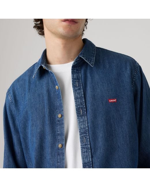 Levi's Battery Housemark Standard Overhemd in het Blue voor heren
