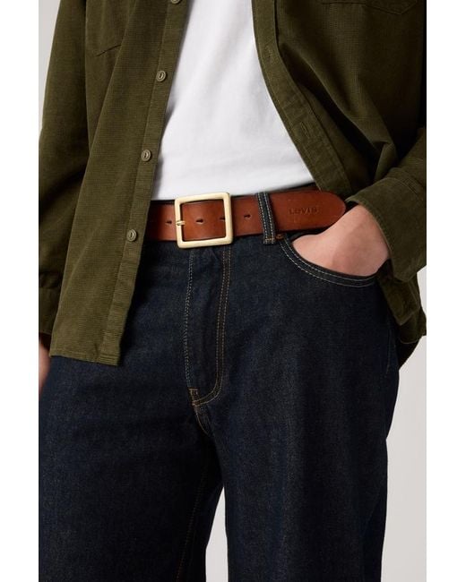 Levi's Black Mason Center Bar Belt for men