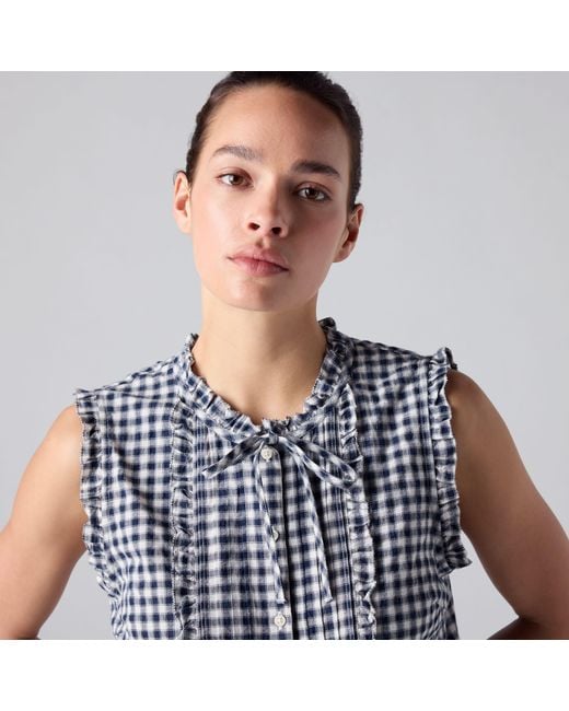 Levi's Blue Shelby Sleeveless Slim Blouse