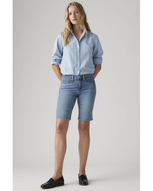 Levi's Shaping Bermudashort in het Blue