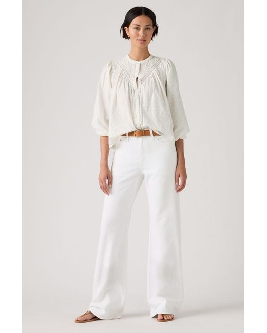 Jeans Loose Boot Levi's de color White