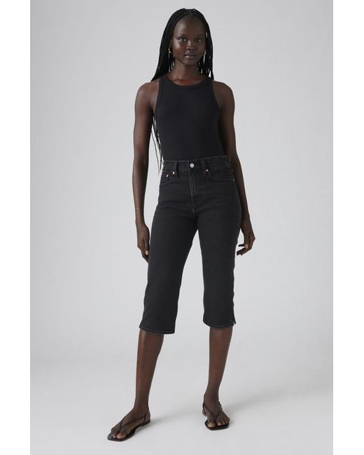 Levi's Black Wedgie Capri Jeans