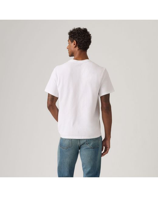 Levi's Essential T Shirt Met Zak in het White voor heren