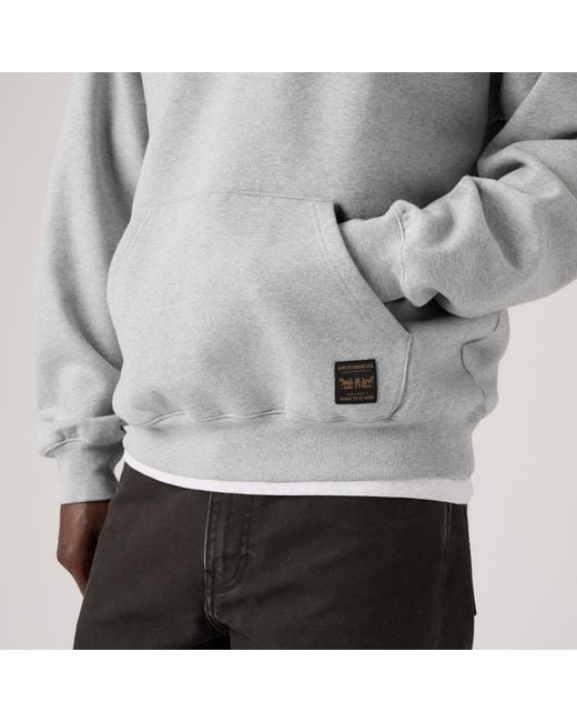 Levi's Gray Workwear Pullover Hoodie for men