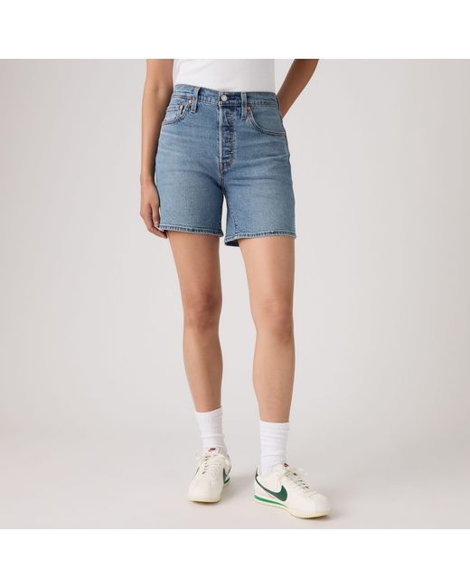 Levi's Blue 501 Mid Thigh Lightweight Shorts