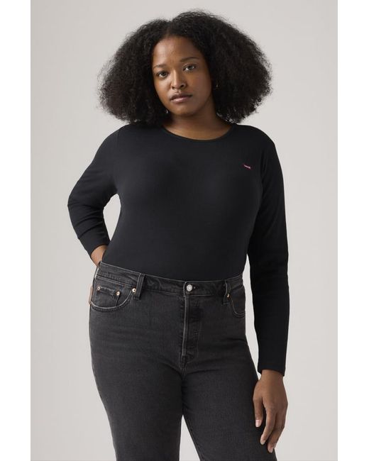 Levi's Blue Hayes Long Sleeve Tee (Plus Size)