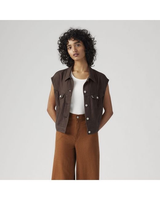 Levi's Brown Shrunken '90S Linen Vest