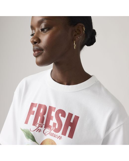 Levi's White Graphic Tabor Tee