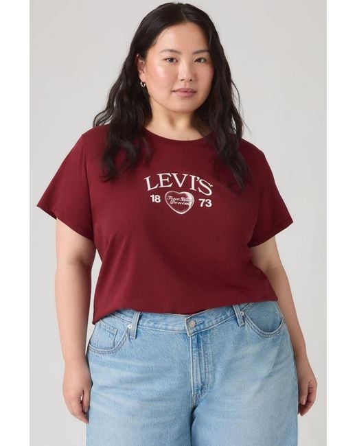 Levi's Red Perfect Tee (Plus Size)