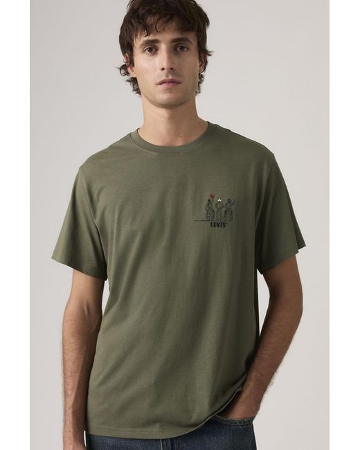 Levi's Green Relaxed Fit Graphic Tee for men