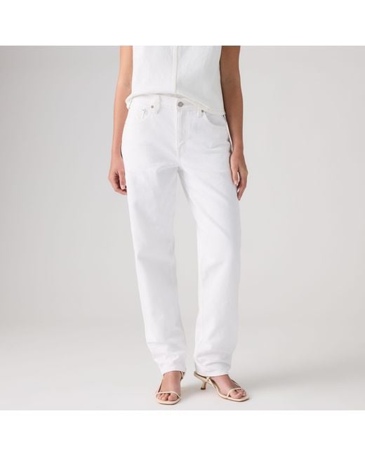 Levi's White Loose Taper Jeans