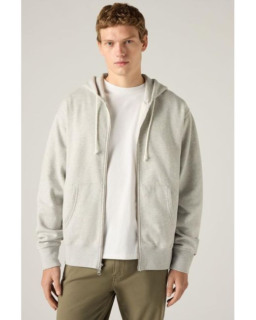 Levi's Gray Authentic Full Zip Sweatshirt for men