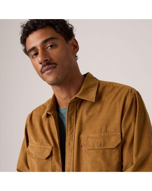 Levi's Brown Jackson Corduroy Worker Overshirt for men