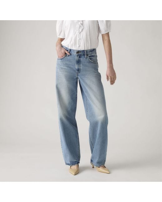 Levi's Blue Baggy Dad Jeans