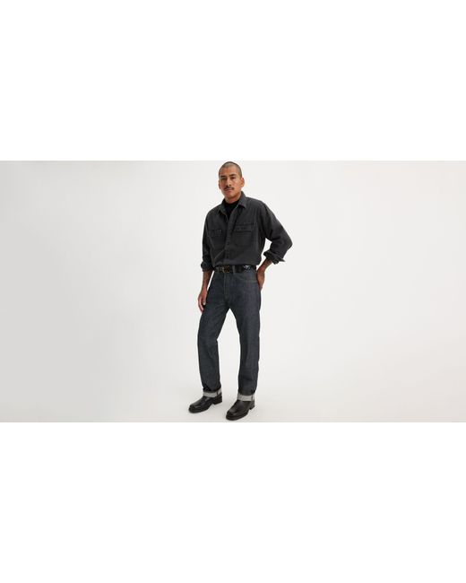 Levi's Black 501® Original Shrink To Fittm Selvedge Jeans for men