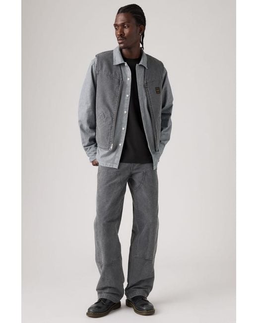 Levi's Gray 568 Loose Straight Double Knee Carpenter Pants for men