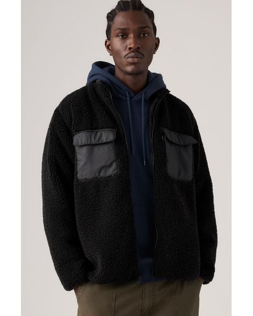 Levi's Black Campo Sherpa Jacket for men