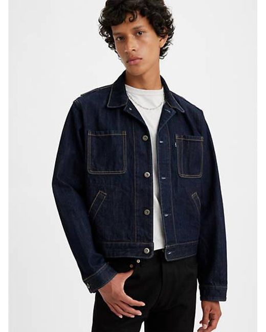 Levi's ® Made & Crafted® Utility Trucker Jacket in Black for Men | Lyst UK