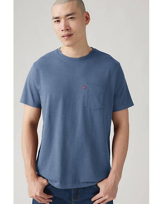 Levi's Classic T Shirt Met Zak in het Blue voor heren