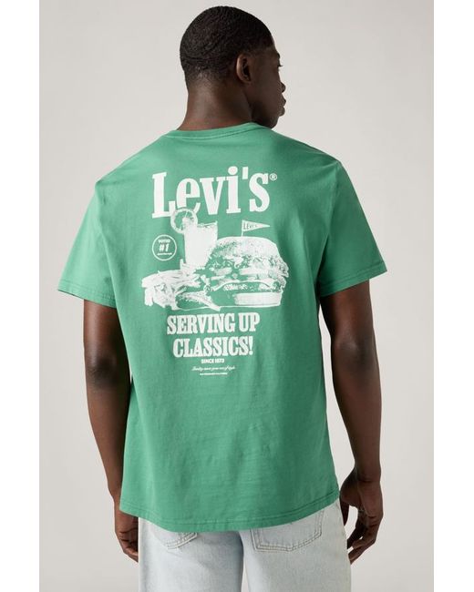 Levi's Green Relaxed Fit Graphic Tee for men