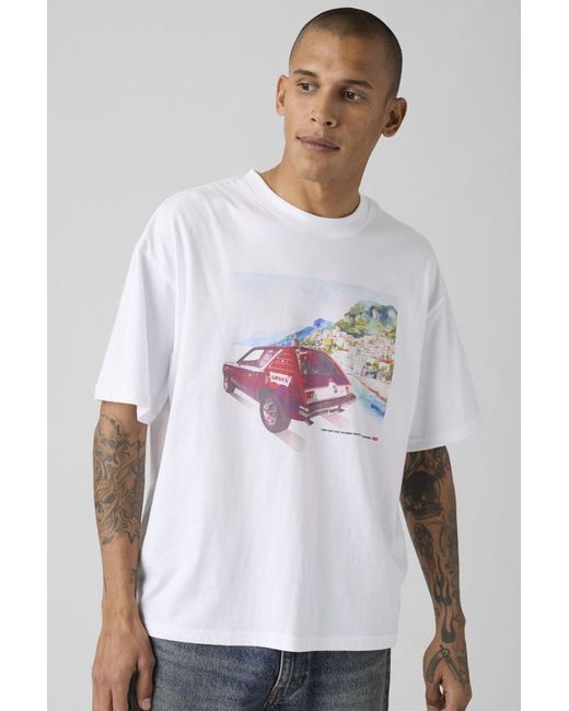 Levi's White Graphic Boxy Tee 004H0-0020 for men