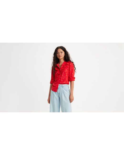 Levi's Red Carinna Blouse