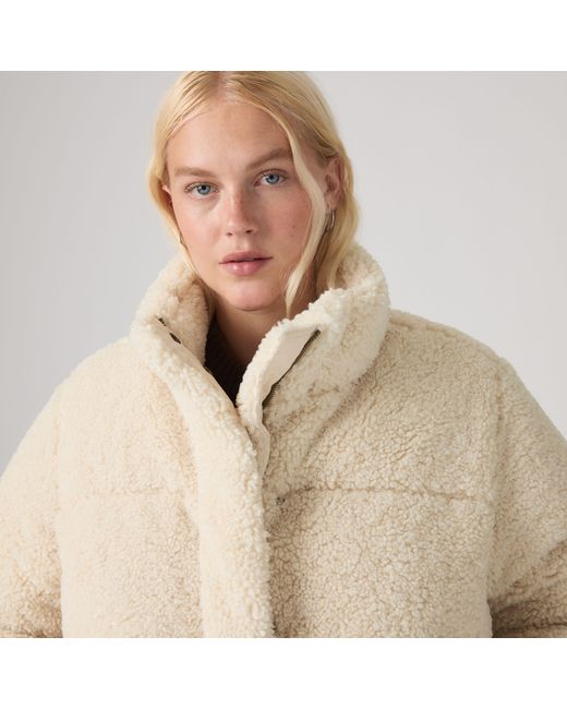Brynn Cropped Puffer Jacket Levi's en coloris Natural